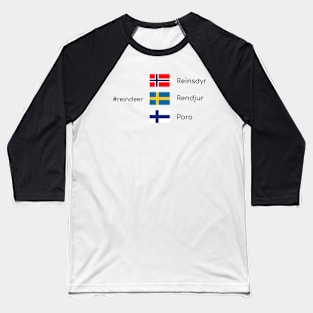 Reindeer in Scandinavia Baseball T-Shirt